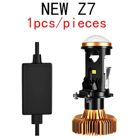 Lâmpada LED H4 20000LM com Mini Projetor Canbus 6500K – Farol Automotivo Alto e Baixo Plug and Play