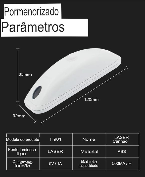 Laser de Projeção Automotivo – Iluminação LED Potente e à Prova D'água