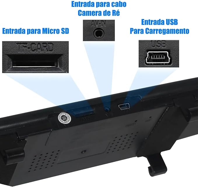 Retrovisor Automotivo com Câmera de Ré Colorida- One Blaz