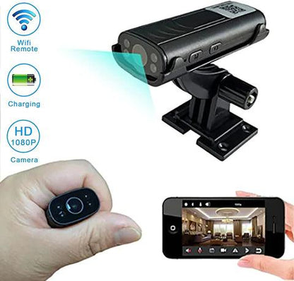 Câmera de Segurança Portátil com Visão Noturna e Detecção de Movimento Wi-Fi 1080P