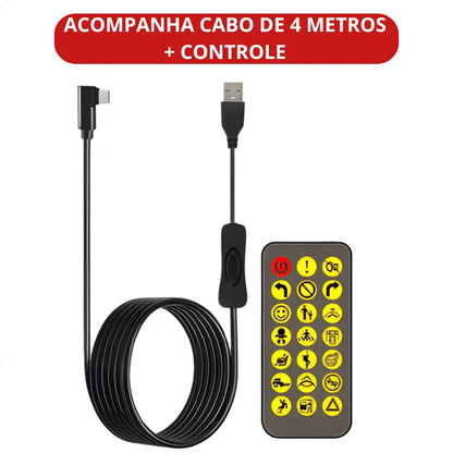 Tela Flexível de LED para Carros e Caminhões - Display Digital com Controle via App Light One 🔥ÚLTIMAS UNIDADES🔥