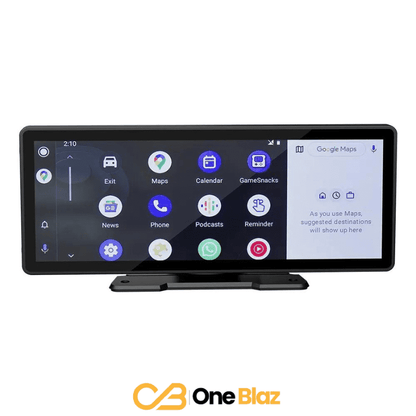 Central multimídia Universal 10 polegadas Apple Carplay e Android Auto- One Blaz