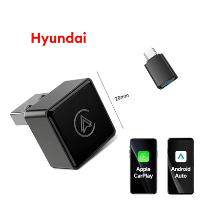Adaptador Wireless CarPlay e Android Auto 2 em 1 para Hyundai