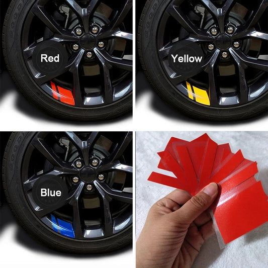 Adesivo Refletivo para Roda Automotiva Kit 4 a 6 Peças