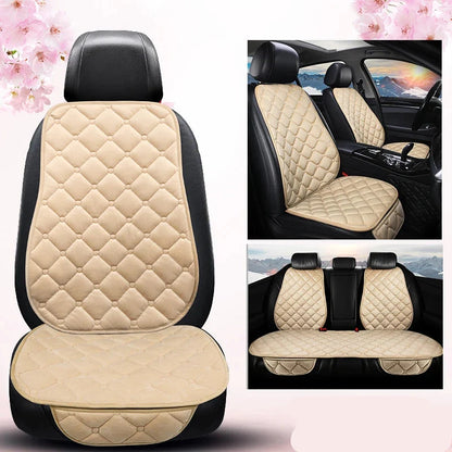 Almofada de Banco Automotivo Plush Inverno – Capa Antiderrapante Quente Universal (Kit 3 Peças)