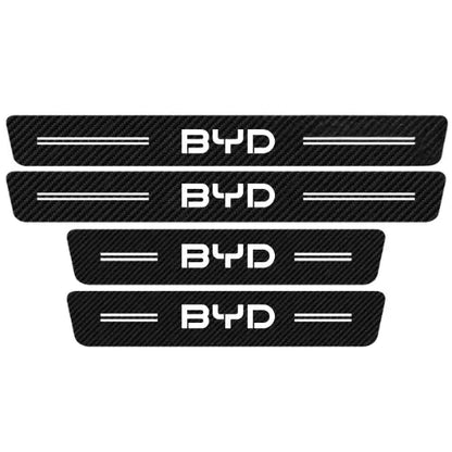 Soleira de Porta em Fibra de Carbono 4D Premium para Carros – Proteção Automotiva