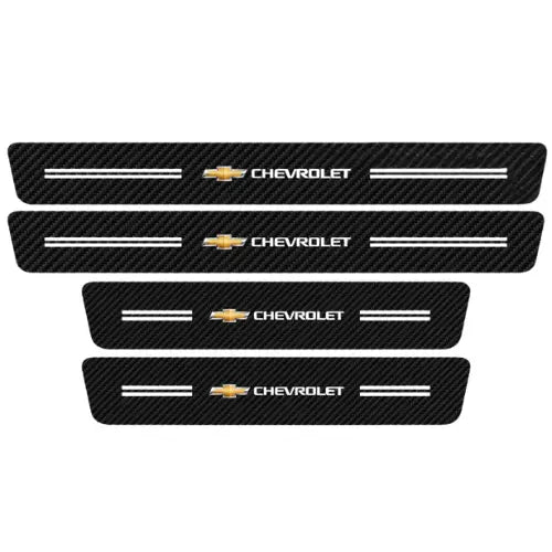 Soleira de Porta em Fibra de Carbono 4D Premium para Carros – Proteção Automotiva