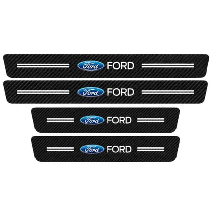 Soleira de Porta em Fibra de Carbono 4D Premium para Carros – Proteção Automotiva