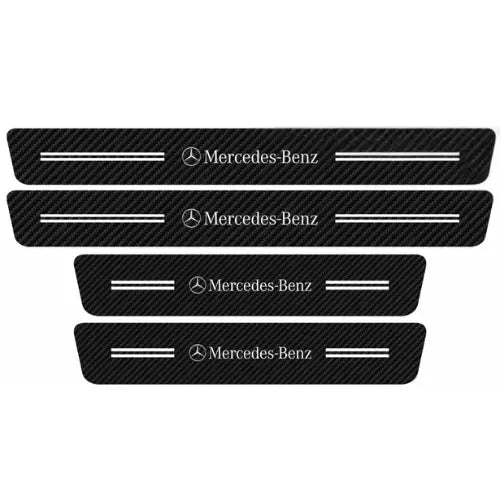 Soleira de Porta em Fibra de Carbono 4D Premium para Carros – Proteção Automotiva