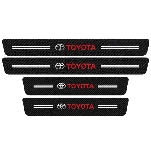 Soleira de Porta em Fibra de Carbono 4D Premium para Carros – Proteção Automotiva