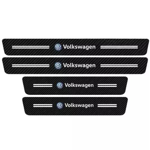 Soleira de Porta em Fibra de Carbono 4D Premium para Carros – Proteção Automotiva
