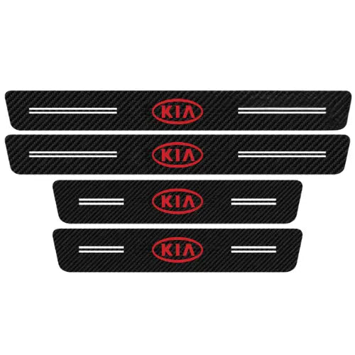 Soleira de Porta em Fibra de Carbono 4D Premium para Carros – Proteção Automotiva