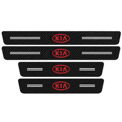 Soleira de Porta em Fibra de Carbono 4D Premium para Carros – Proteção Automotiva