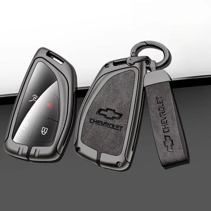 Capa de Chave Automotiva Premium em Couro e Liga de Zinco para Chevrolet, GMC e Buick – Proteção Completa com Design Luxo