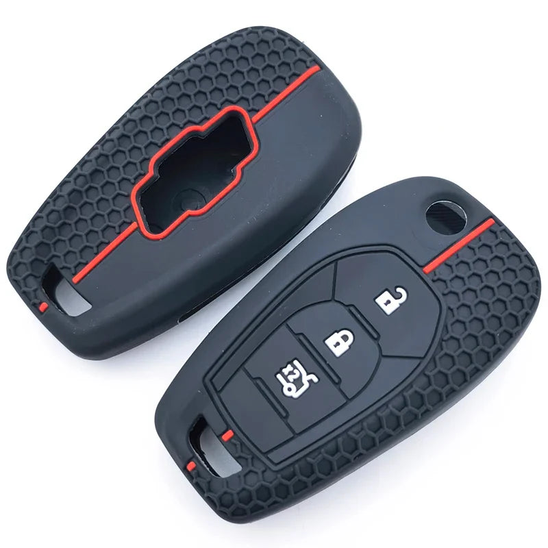 Capa de Chave Automotiva Silicone para Chevrolet Cruze, Onix e Tracker – Proteção Completa Anti Risco Flip Key