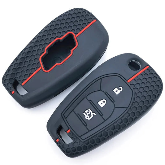 Capa de Chave Automotiva Silicone para Chevrolet Cruze, Onix e Tracker – Proteção Completa Anti Risco Flip Key