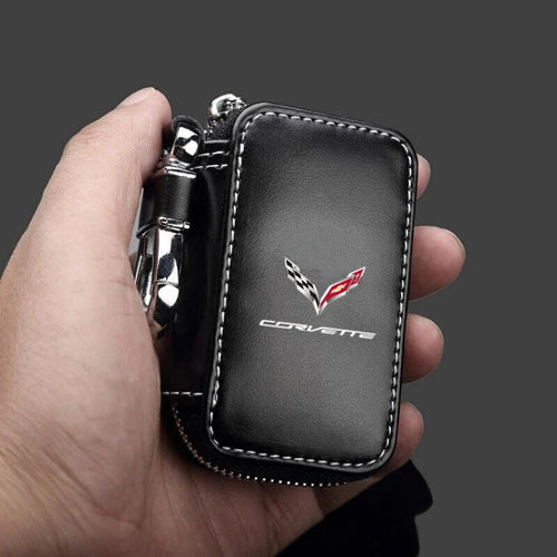 Capa de Chave Automotiva em Couro para Corvette C1 a C8 – Proteção Premium Completa com Design Luxo