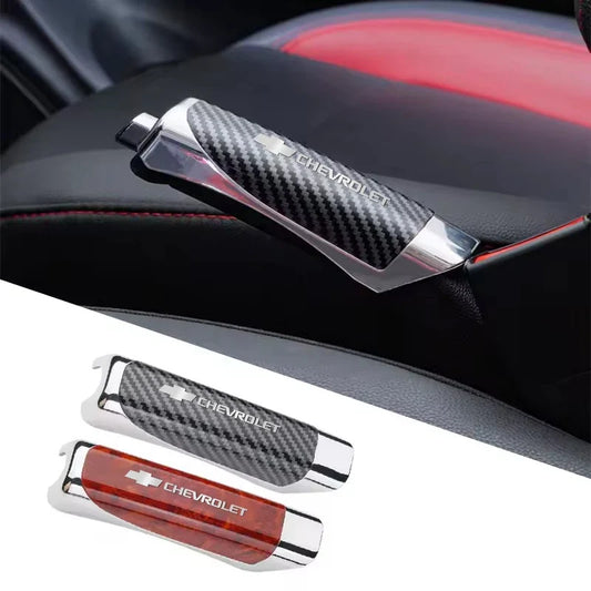 Capa de Freio de Mão Automotivo em Couro para Chevrolet – Protetor Antiderrapante Premium