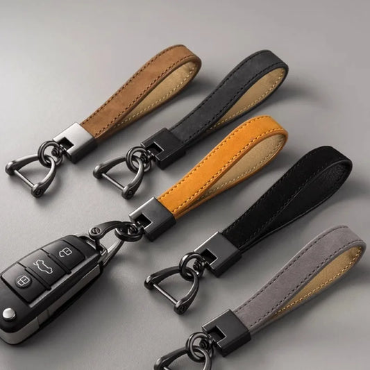 Chaveiro de Couro Legítimo para Carro em Couro Bovino – Acessório Premium Masculino e Feminino com Argola Metálica