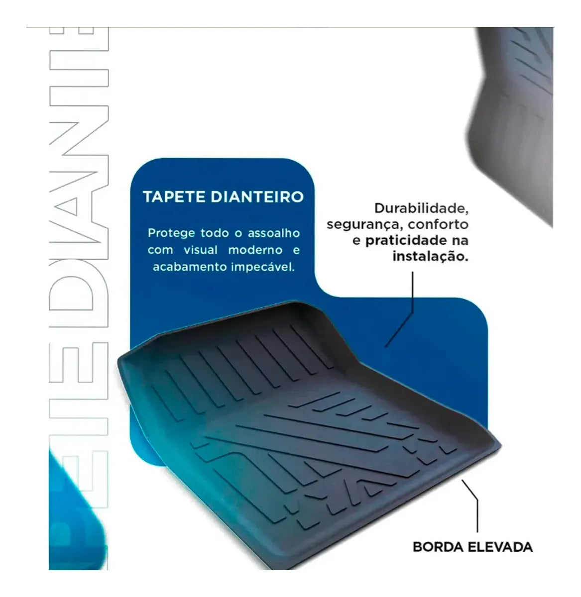 Tapete Bandeja Fiat Strada 4 Portas Borda Elevada 2020 a 2026