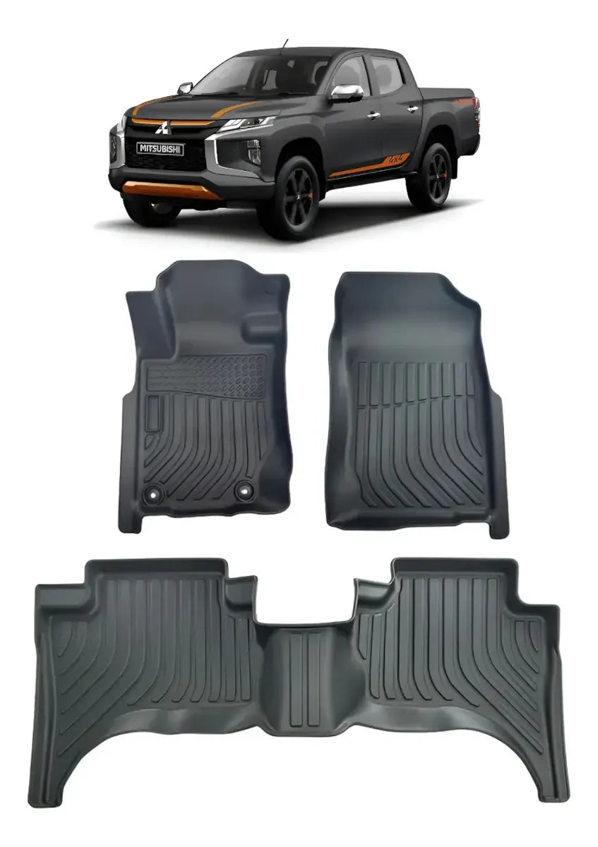 Tapete Bandeja 3D L200 Triton Sport 2019 a 2025 Linha Premium