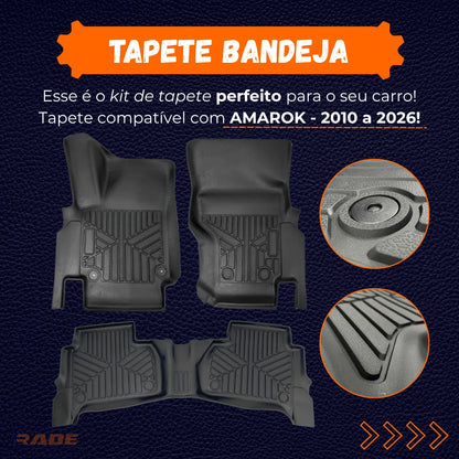 Tapete Bandeja Volkswagen Amarok 2012/2026 Sob Medida Jogo Completo