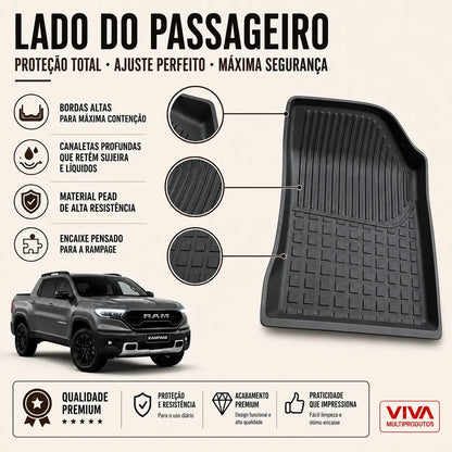 Tapete Bandeja RAM Rampage 2024 2025 2026 Sob Medida Jogo Completo