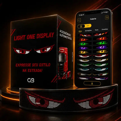 Tela Flexível de LED para Carros e Caminhões - Display Digital com Controle via App Light One 🔥ÚLTIMAS UNIDADES🔥