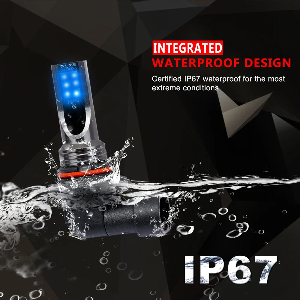 Lâmpada LED Automotiva H8/H11/H16 6000K Super Branca – Farol e Neblina Alta Potência (Kit 2 Peças)