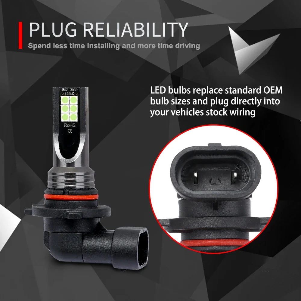 Lâmpada LED Automotiva H8/H11/H16 6000K Super Branca – Farol e Neblina Alta Potência (Kit 2 Peças)