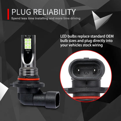 Lâmpada LED Automotiva H8/H11/H16 6000K Super Branca – Farol e Neblina Alta Potência (Kit 2 Peças)