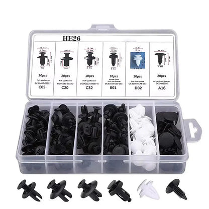 Kit Grampos Automotivos Universais para Fixação de Painéis 50 a 100 Peças