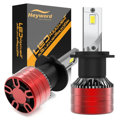 Kit Lâmpada LED Automotiva H1 H4 H7 H11 9005 9006 6000K Alta Potência