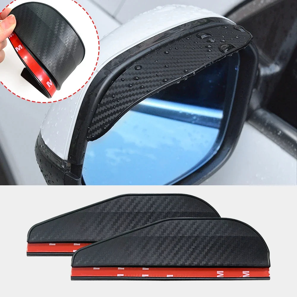 Protetor de Retrovisor Anti Chuva Automotivo – Viseira Rain Eyebrow Universal (Kit 2 Peças