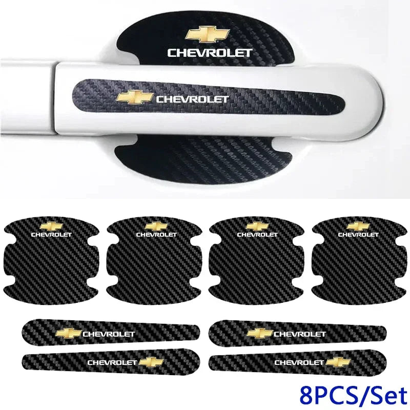 Adesivo Protetor de Maçaneta Automotiva para Chevrolet – Kit 4 Peças Anti Risco Porta Carro
