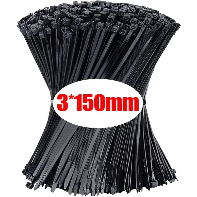 Abraçadeiras de Nylon para Cabos Kit 100 a 1000 Peças Auto Travante