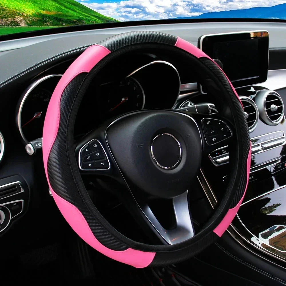 Capa de Volante Universal Antiderrapante em Couro PU 38cm