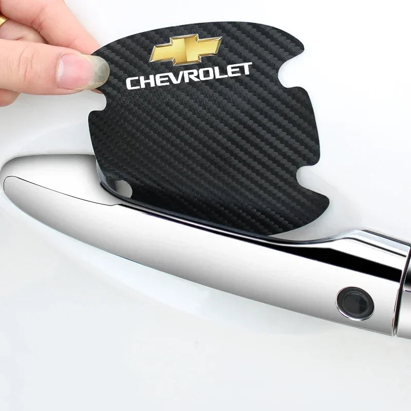 Adesivo Protetor de Maçaneta Automotiva para Chevrolet – Kit 4 Peças Anti Risco Porta Carro