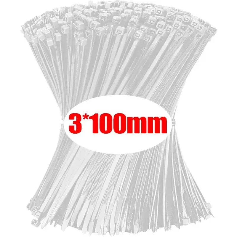 Abraçadeiras de Nylon para Cabos Kit 100 a 1000 Peças Auto Travante