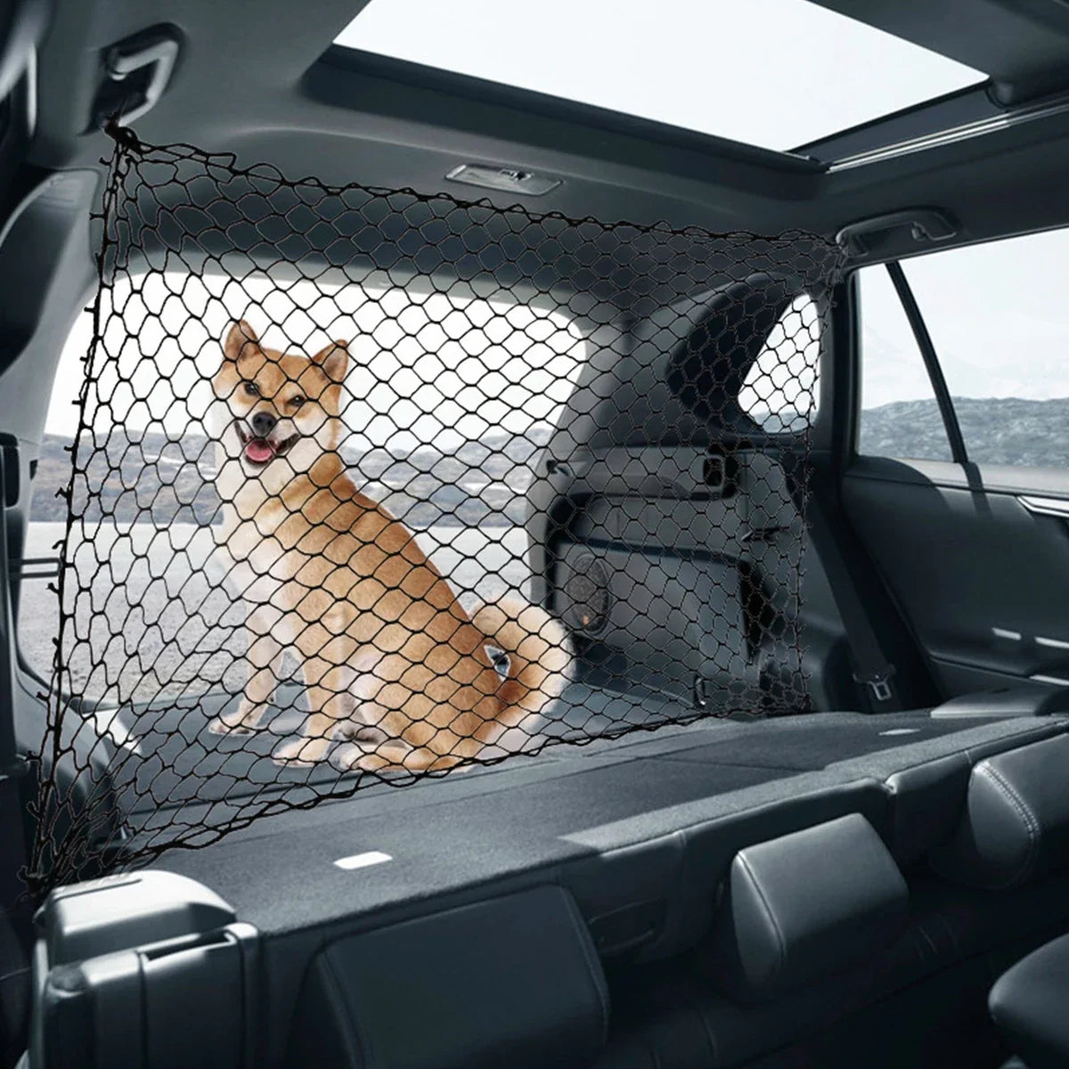 Rede Divisória Automotiva para Pets Barreira de Segurança para Carro
