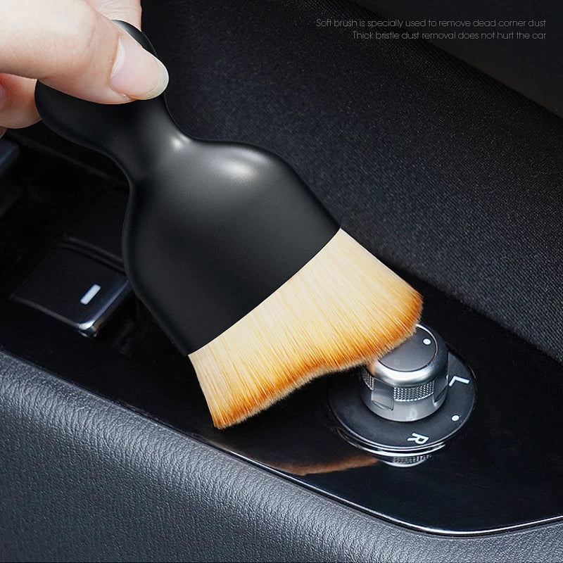 Escova de Limpeza para Saída de Ar Automotiva com Capa Protetora