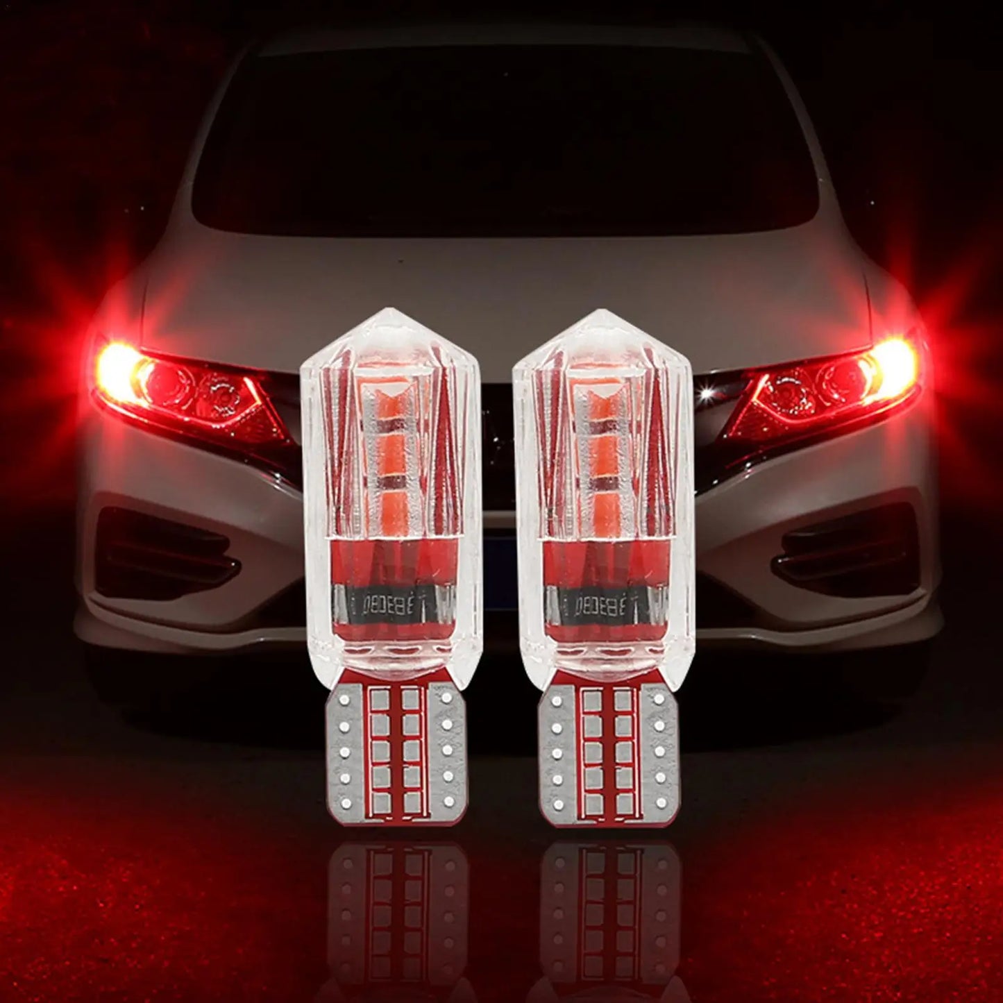 Lâmpada LED Automotiva T10 Super Brilho – Luz de Posição, Placa e Interior 12V/24V (Par)