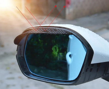 Protetor de Retrovisor Automotivo Anti Chuva e Sol Fibra de Carbono