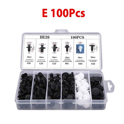 Kit Grampos Automotivos Universais para Fixação de Painéis 50 a 100 Peças