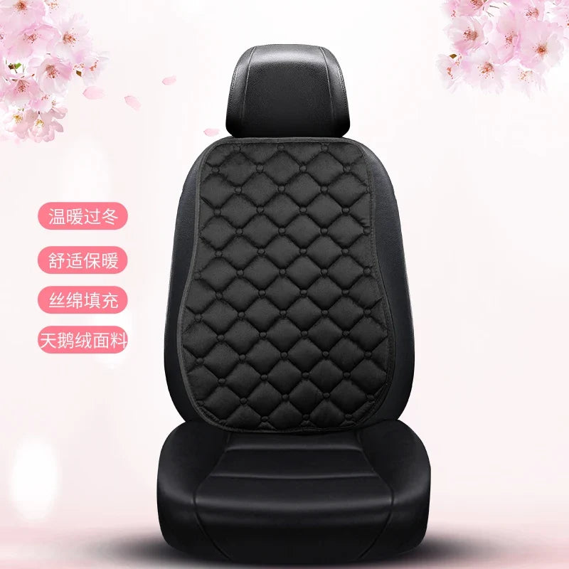 Almofada de Banco Automotivo Plush Inverno – Capa Antiderrapante Quente Universal (Kit 3 Peças)