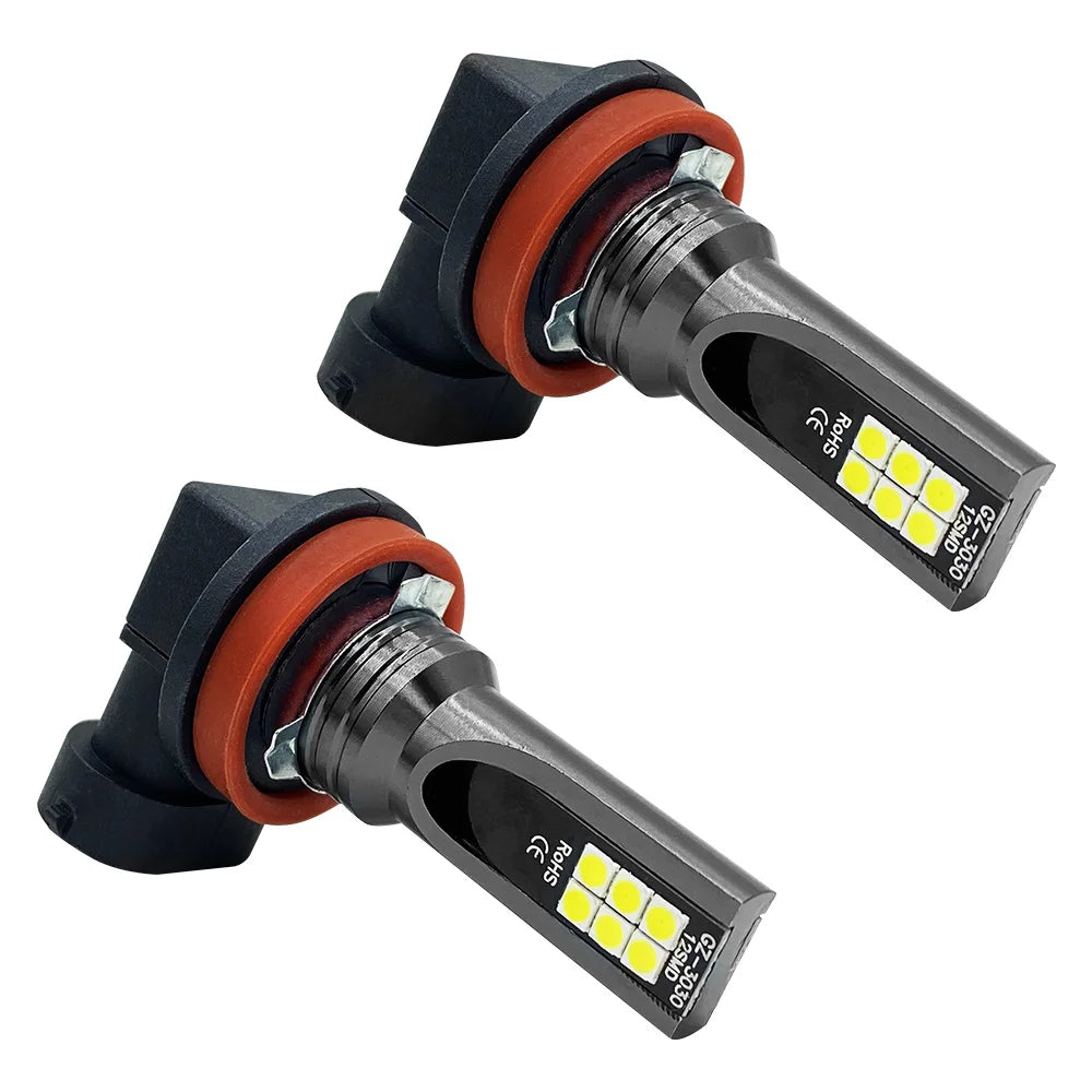 Lâmpada LED Automotiva H8/H11/H16 6000K Super Branca – Farol e Neblina Alta Potência (Kit 2 Peças)