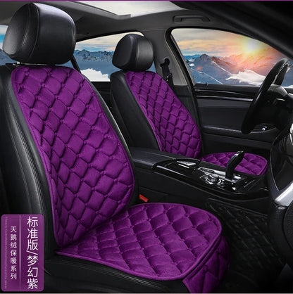 Almofada de Banco Automotivo Plush Inverno – Capa Antiderrapante Quente Universal (Kit 3 Peças)
