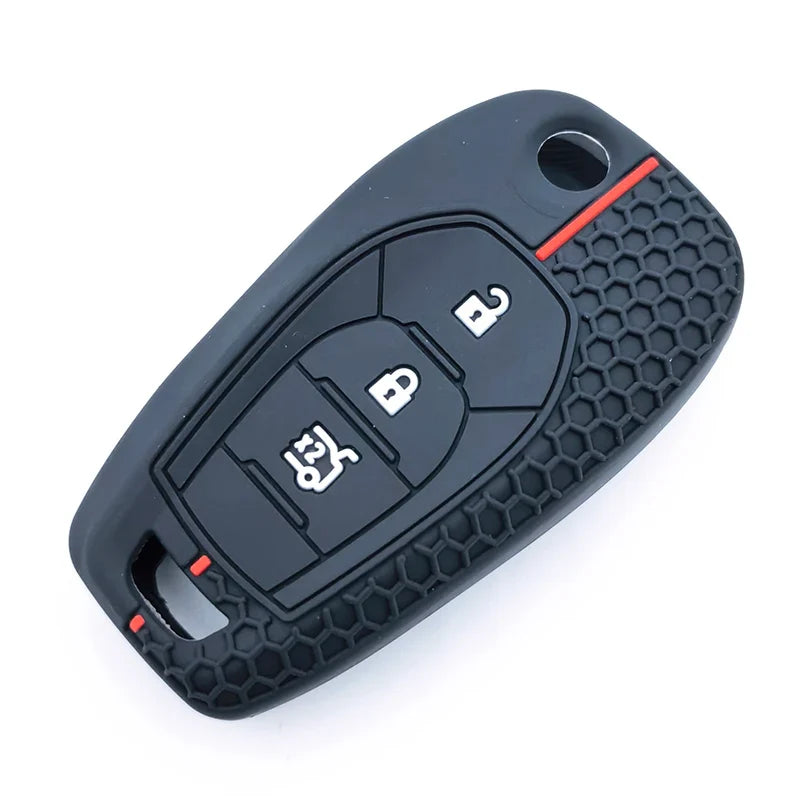 Capa de Chave Automotiva Silicone para Chevrolet Cruze, Onix e Tracker – Proteção Completa Anti Risco Flip Key