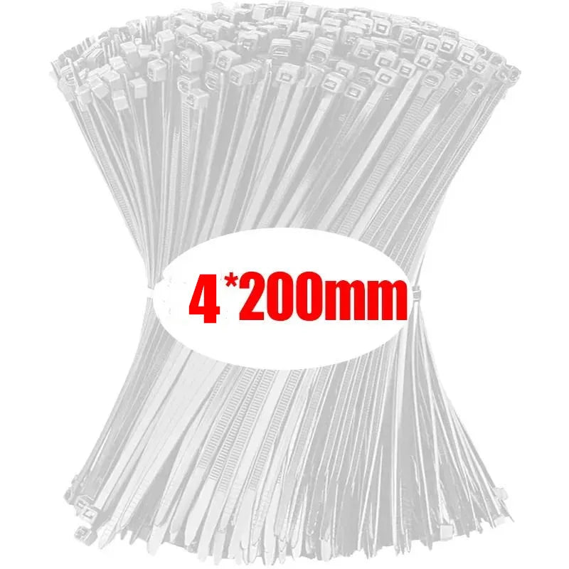 Abraçadeiras de Nylon para Cabos Kit 100 a 1000 Peças Auto Travante