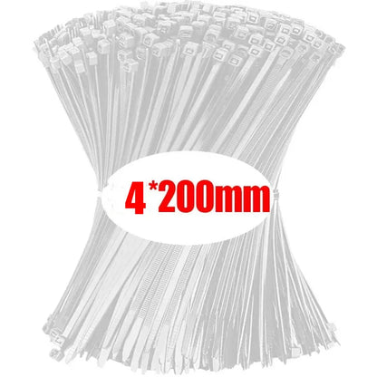 Abraçadeiras de Nylon para Cabos Kit 100 a 1000 Peças Auto Travante